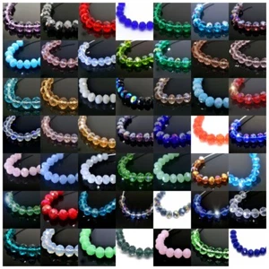 50Pcs 8x6mm Diy beads Glass Loose bead Spacer Jewelery Makings Crafts 134colors - Foto 1 di 46