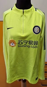 FELPA ALLENAMENTO INTER NO MATCH WORN GIALLO FLUO - personalizzazione originale - Zdjęcie 1 z 5