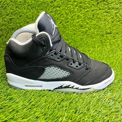 Nike Air Jordan 5 Retro Moonlight Boys Size 4.5Y Black Basketball Shoes Sneakers - Image 1 of 4