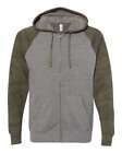 Independent Trading Co. Unisex Special Blend Raglan Full-Zip Hooded Sweatshirt P
