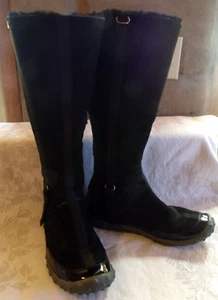 NIKE LAB G SERIES RAIN/SNOW BLACK FAUX SUEDE/FUR BOOTS! SIZE 6B! EUC! L@@K! - Picture 1 of 11