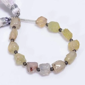 Piedras preciosas de zafiro natural forma de lujo cuentas ásperas 6X5 7X6 mm hilo 4" E-1883 - Imagen 1 de 1