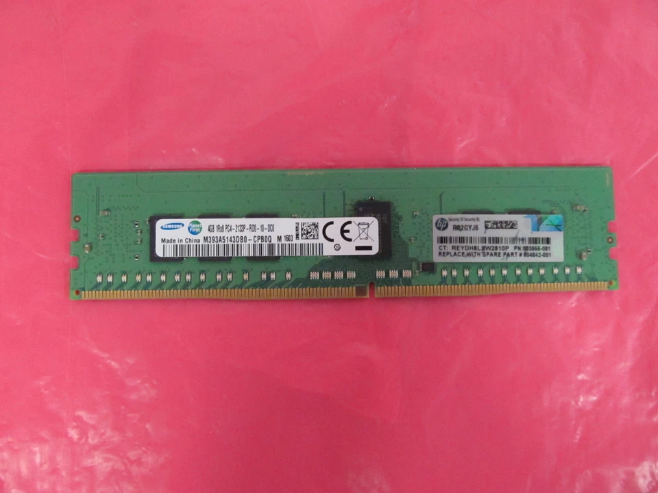 804842-001 Hewlett-Packard HPE 4GB 1Rx8 PC4-2133P Registered Memory 804842-001,  - Image 1 of 1