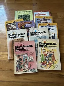 Encyclopedia Brown Book Lot of 10 Books - Vintage - Foto 1 di 7