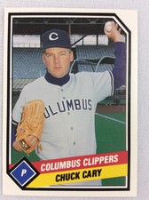 1989 Columbus Clippers-TCMA Minor League Baseball Card-Chuck Cary