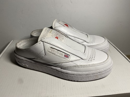 Sneakers atletiche giovanili REEBOK CLASSIC Club C senza pizzo in pelle bianca taglia 3 5