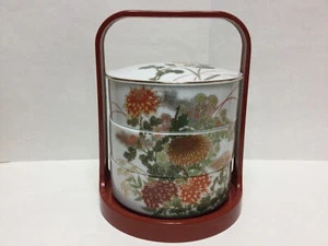 Vintage Shibata Porzellan Bento Behälter mit Tragegriff - Bild 1 von 8