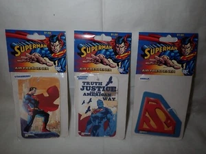Vintage Car Air Fresheners Superman DC Comics Vanilla Scent Sealed Lot 3 each - Picture 1 of 11