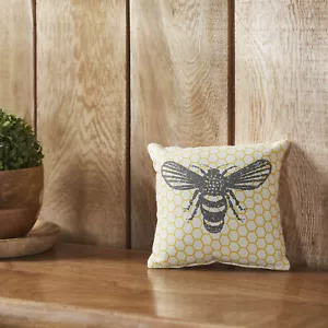 Buzzy Bees Bee Pillow 6x6 - Picture 1 of 8