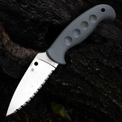 SPYDERCO умеренность фиксированный нож SPRINT RUN Cru-Wear зубчатый и оболочка FB05SGY - Изображение 1 из 3