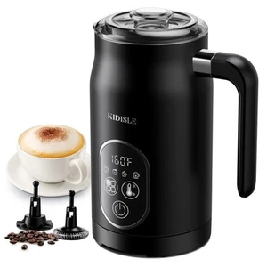 Montalatte Elettrico 4 in 1 e Vaporiera, Vaporiera per Latte con Temperatura Auto... - Foto 1 di 7