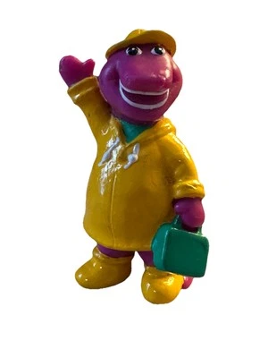 Figura de PVC Barney 1993 vintage - impermeable dinosaurio púrpura - en muy buena condición Foto 1 de 2