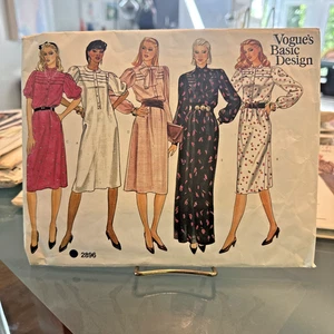 FREE SHIP! 2896 Vogue's Basic Design Size 10 Misses Dress 1980s - Picture 1 of 2