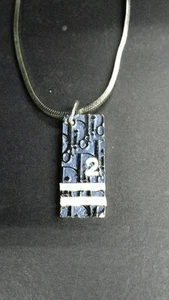 Christian Dior No. 2 Trotter Plate Blue Necklace - Picture 1 of 20