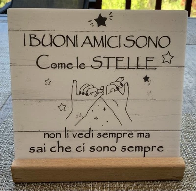 Large Italian Chef 3D Wooden Wall Sign “Good Food Fine Wine” Kitchen Decor 24” - Image 1 of 4