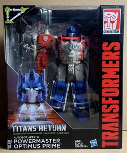 Transformers TITANS RETURN Leader Class Powermaster Optimus Prime + Apex - NEW - Picture 1 of 4