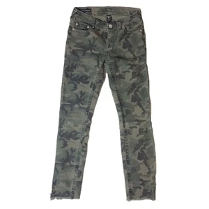 True Religion Women's size 27 Camo Halle Mid Rise Super Skinny Jeans Distressed - Picture 1 of 15