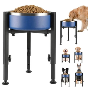 Soporte para cuenco individual para perros, soporte de comida alto ajustable ancho 7-11" altura 14,5"... - Imagen 1 de 7