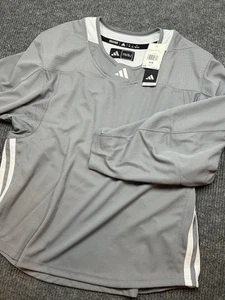 Adidas AdiTeam STK Y Three Stripe Hockey Goalie Jersey Youth Hn3415 Grey Boys - Picture 1 of 6