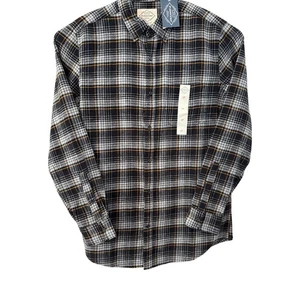 St. John’s Bay LT Flannel Black Buckthorn Plaid 100% Cotton Long Sleeve Classic - Picture 1 of 7