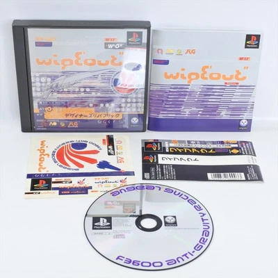 PS1 WIPEOUT Wipe Out + Sticker Spine * Playstation For JP System 2529 p1 - Image 1 of 4