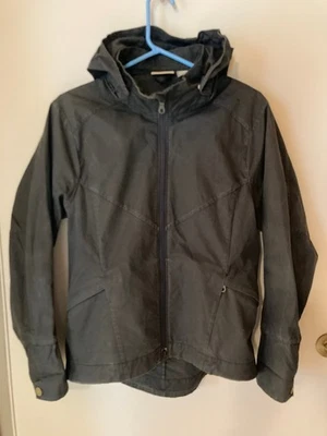 Ibex 100% Cotton Midweight Canvas Jacket Removable Hood Dark Grey Medium Good - Image 1 of 4