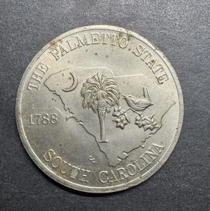 South Carolina SC The Palmetto State Commemorative 1788 Coin Token Medal Wren - Picture 1 of 3