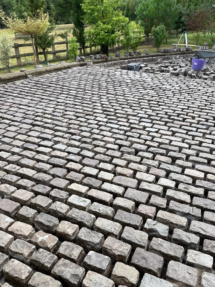 Reclaimed Granite Cobblestones Setts from Glasgow King George the 5th Docks - Image 1 of 4