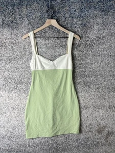 Dress Womens Small Mint Green White Colorblock Bodycon Mini Sweetheart Cutout - Picture 1 of 6