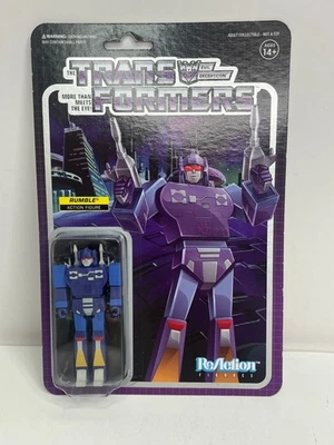 EXCLUSIVE SUPER7 TRANSFORMERS RUMBLE CASSETTE ACTION FIGURE MOC REACTION - Image 1 of 4