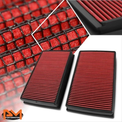 Panel de filtro de aire de alto flujo multicapa reutilizable rojo para BMW E65 serie 7 02-10 Foto 1 de 4