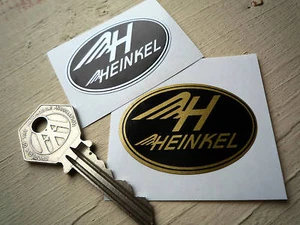 HEINKEL 50mm Pair STICKERS Microcar Kabine Aircraft Moped Perle Scooter Tourist - Picture 1 of 1