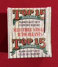 1991 Top 15 Panini Baseball Major Leagues Best Sticker Box French Variant
