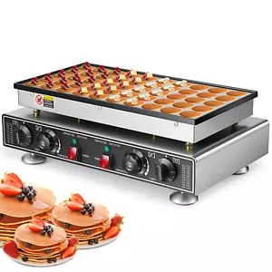 Commercial Mini Dutch Pancake Baker 50Pcs Electric Nonstick Waffle Maker Machine - Picture 1 of 8