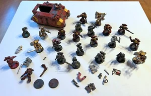 Vintage Warhammer 40k Space Marine Army plastic Marines & Tank OOP - Picture 1 of 14