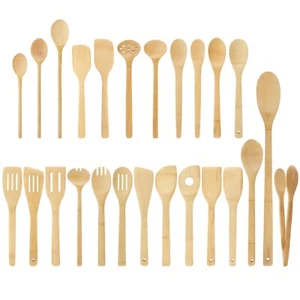 BambooMN Organic Kitchen Serving/Cooking Utensils, Spatula - Various Styles - Picture 1 of 106