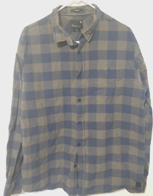 Tavik Modern Long Sleeve Button-Up Men's Navy Green Shirt  Size XL - Image 1 of 4