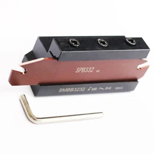 SMBB3232 Cut-Off Tool Holder Plate Base Block + SPB 32-3 Parting Blade - Bild 1 von 5