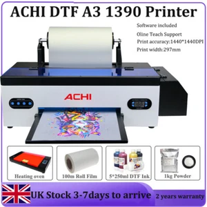 Epson 1390 A3 DTF Flatbed Inkjet Printer Direct to Film For T-shirt Cloth DIY UK - Afbeelding 1 van 10