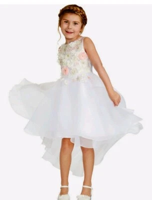 Rare Addition Little girls Floral Mikado Dress Size 6X White  A$180.00  - Photo 1/4