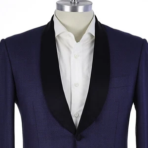 NEW $9,195 Kiton 'Cipa 1960' Dark Aegean Blue Brocade Men's Dinner Jacket US 42R - Picture 1 of 16