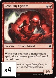 MTG (x4) Crackling Cyclops (x4) Playset (Fondazioni C#083) quasi nuovo/lp - Foto 1 di 1