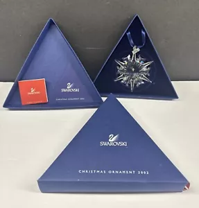 Caja de adornos navideños anuales de cristal Swarovski 2002 certificado 275013 - Imagen 1 de 9