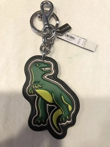 Coach Rexy T-Rex Dinosaur Jumbo Hang Gift Tag Ornament Key Fob Chain Bag Charm - Picture 1 of 3