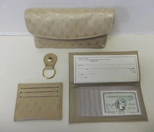 Elegant Golden Beige Envelope Clutch Handbag Wallet Purse - Picture 1 of 7