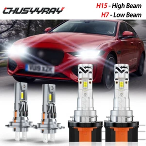 FOR Jaguar XE 2017 2018-2019 LED Headlight Bulbs Kit High Low WHITE 10000LM - Picture 1 of 22