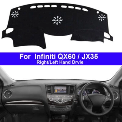 1x For Infiniti QX60 JX35 2014-20 black Non-slip Dash Board Mat Dashboard Carpet Foto 1 de 4