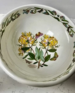 Port Meirion Botanic Garden Honeysuckle 10" SALAD OR MIXING BOWL England Vintage - Picture 1 of 6