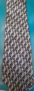 Stafford 100% Silk Tie Geometric Preowned Very Nice Condition Blues - Picture 1 of 5