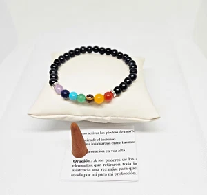 PULSERA DE CUARZO PULSERA DE 7 CHAKRAS / 7 CHAKRAS PARA PROTECCIÓN BUENA SUERTE - Imagen 1 de 4